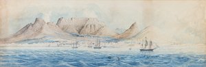 19世紀初頭の植民地時代の学校、テーブルベイの眺め 作： Unbekannt Unbekannt